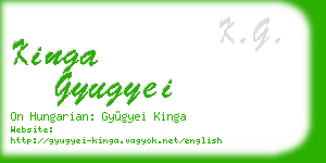 kinga gyugyei business card